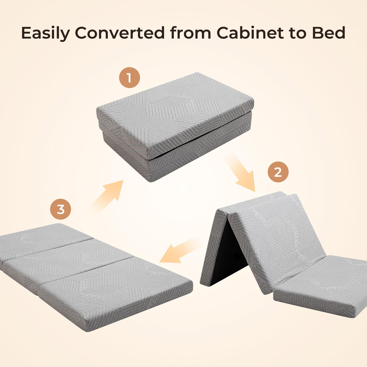 6 inch Twin Memory Foam Folding Mattress T439