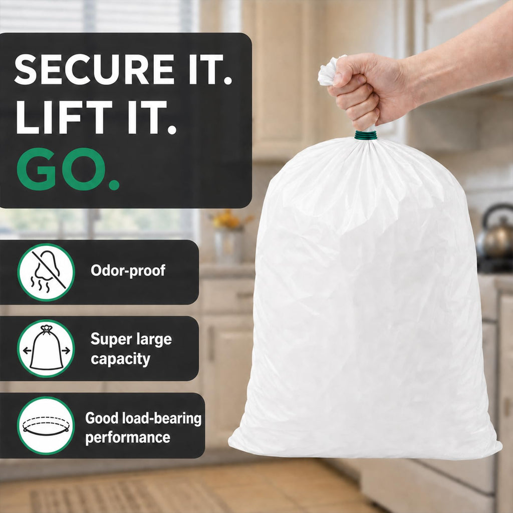 60pack 2.6 Mil 18 Gal Trash Compactor Bags J4614