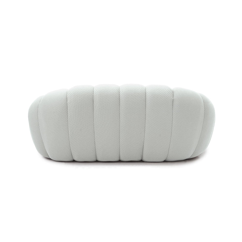 Light Grey Curved Upholstered Sofa E502855