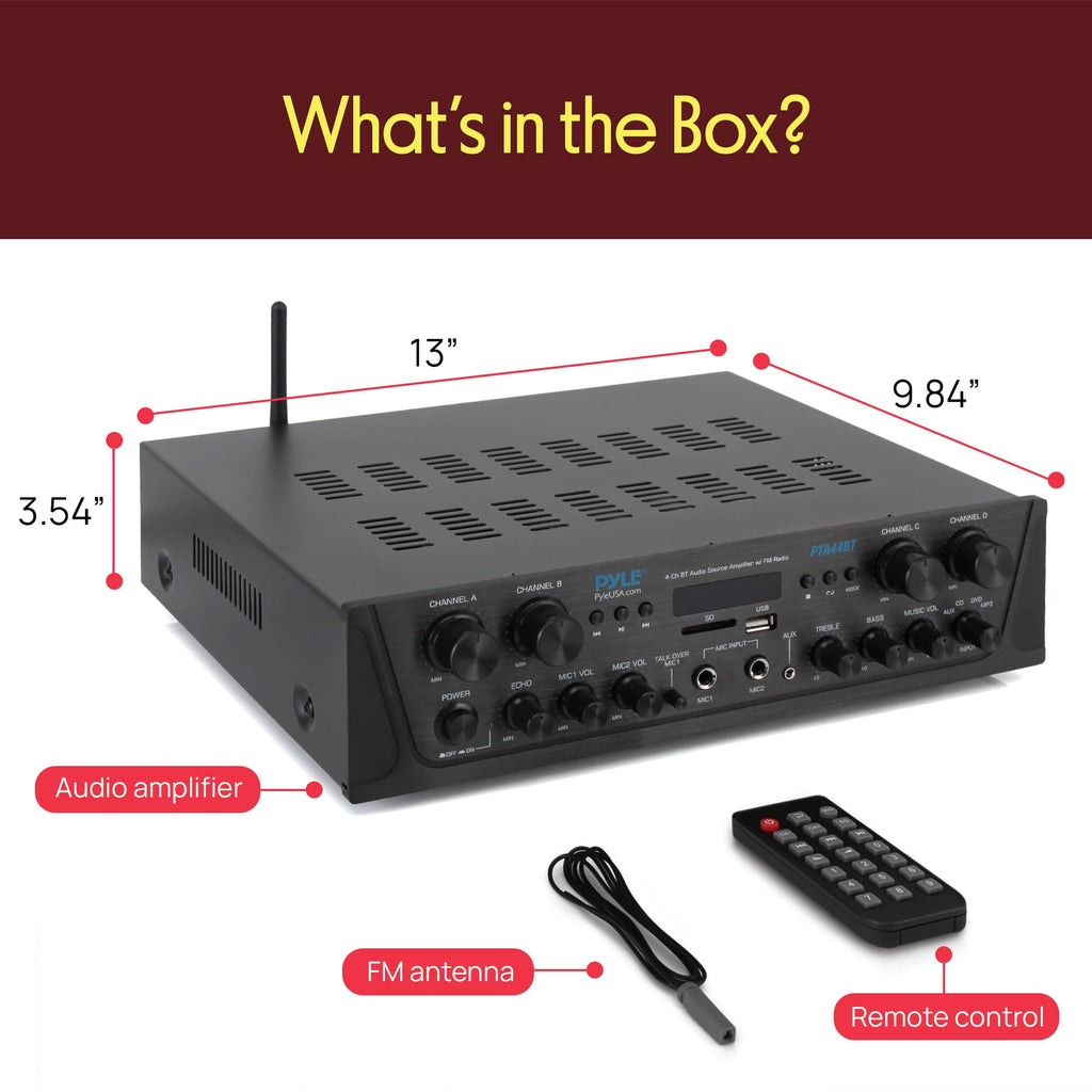 4-Channel Audio Amplifier with Bluetooth W426