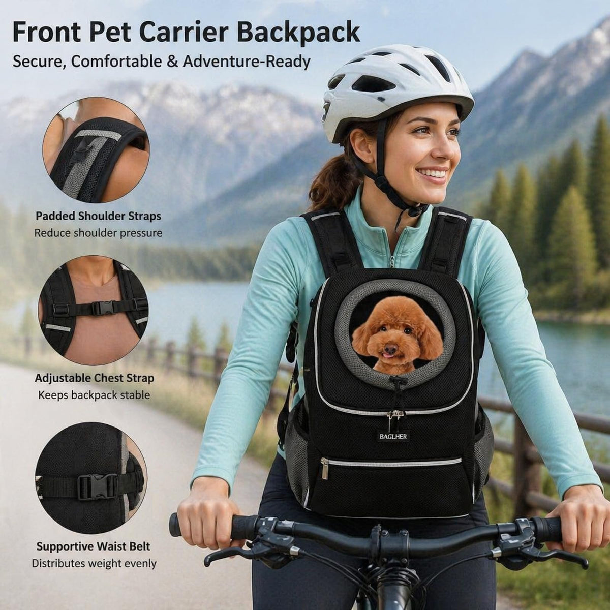Black Dog Carrier Backpack O7919