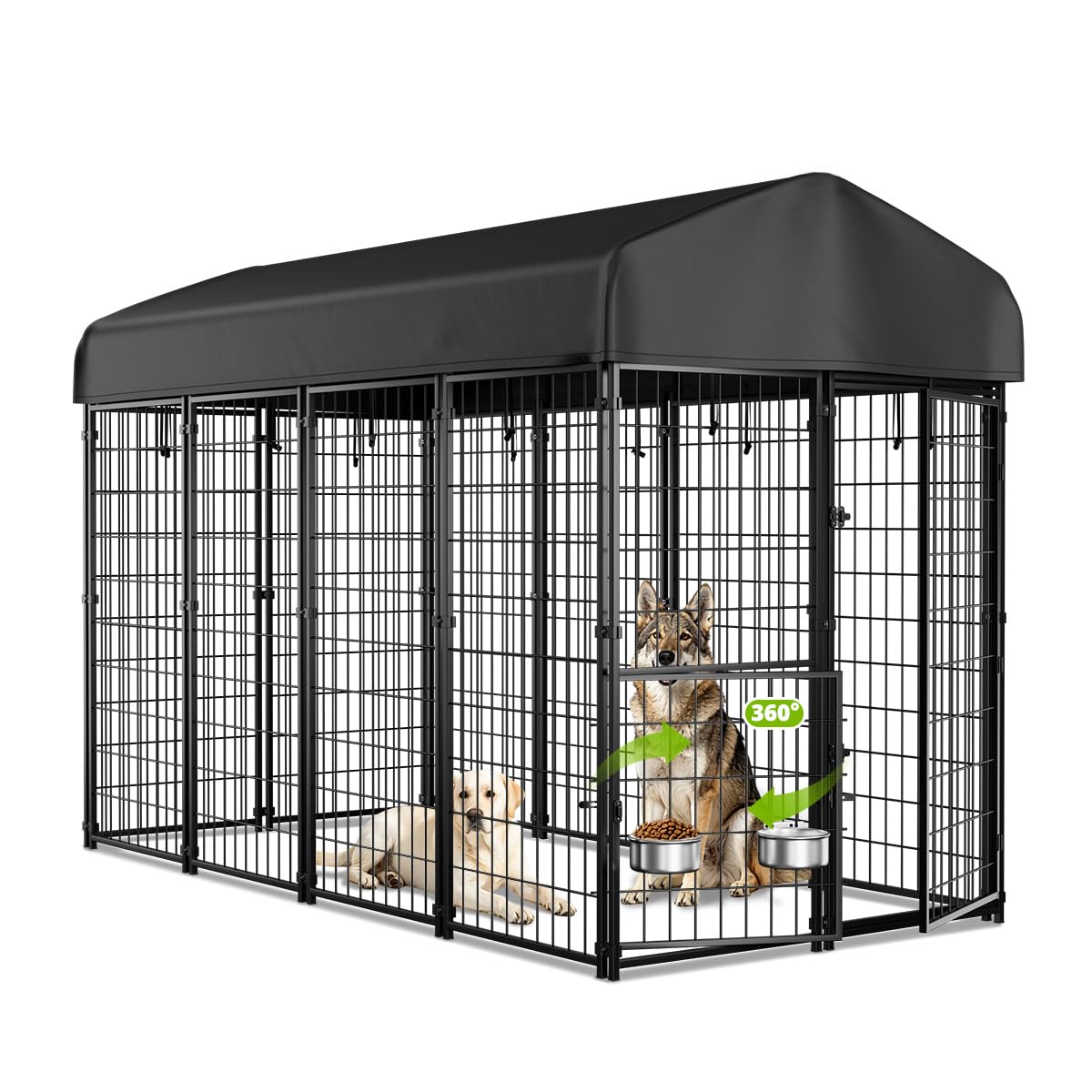 8x4x6ft Outdoor Dog Kennel with Roof Z850