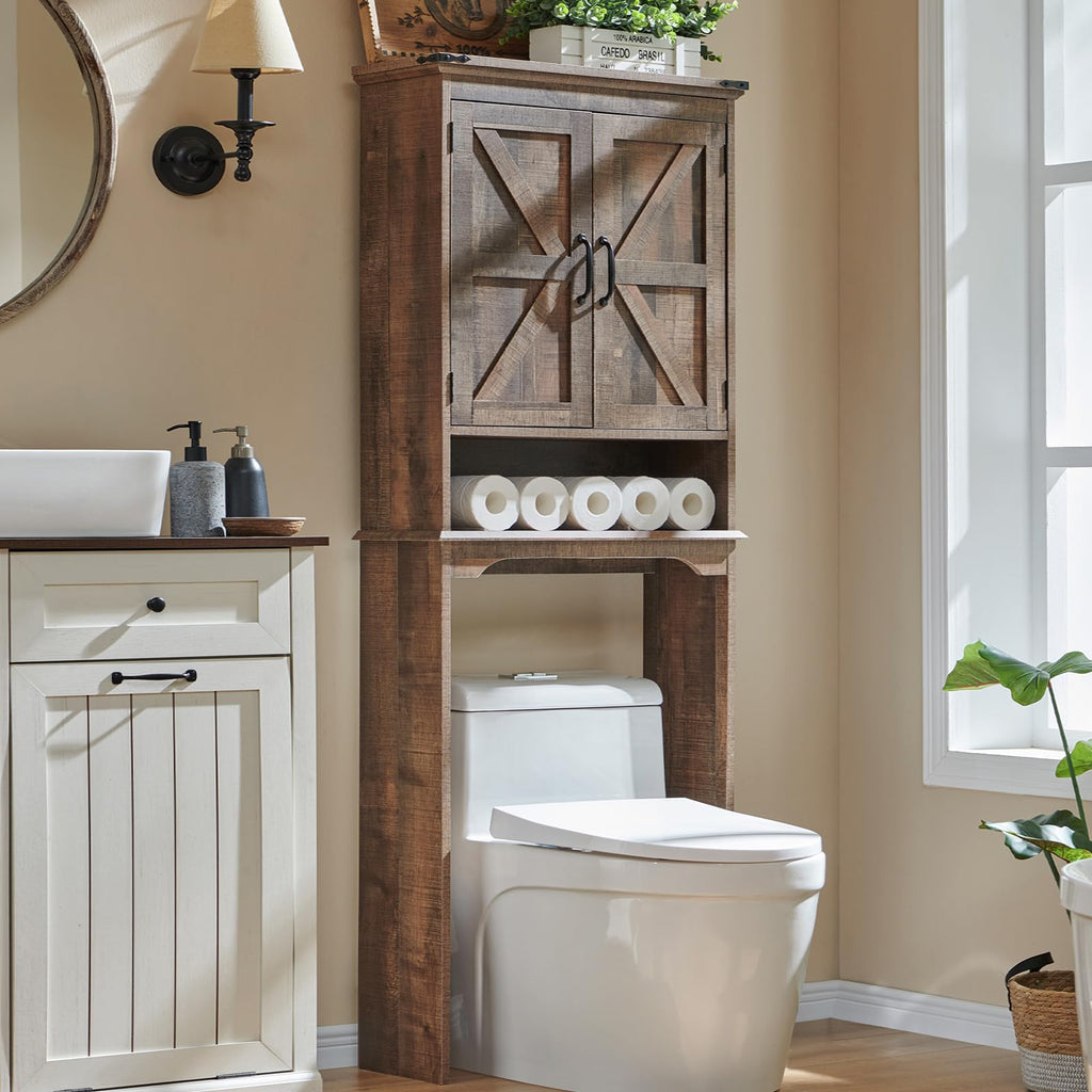 67" Over Toilet Storage Bathroom Cabinet B376658