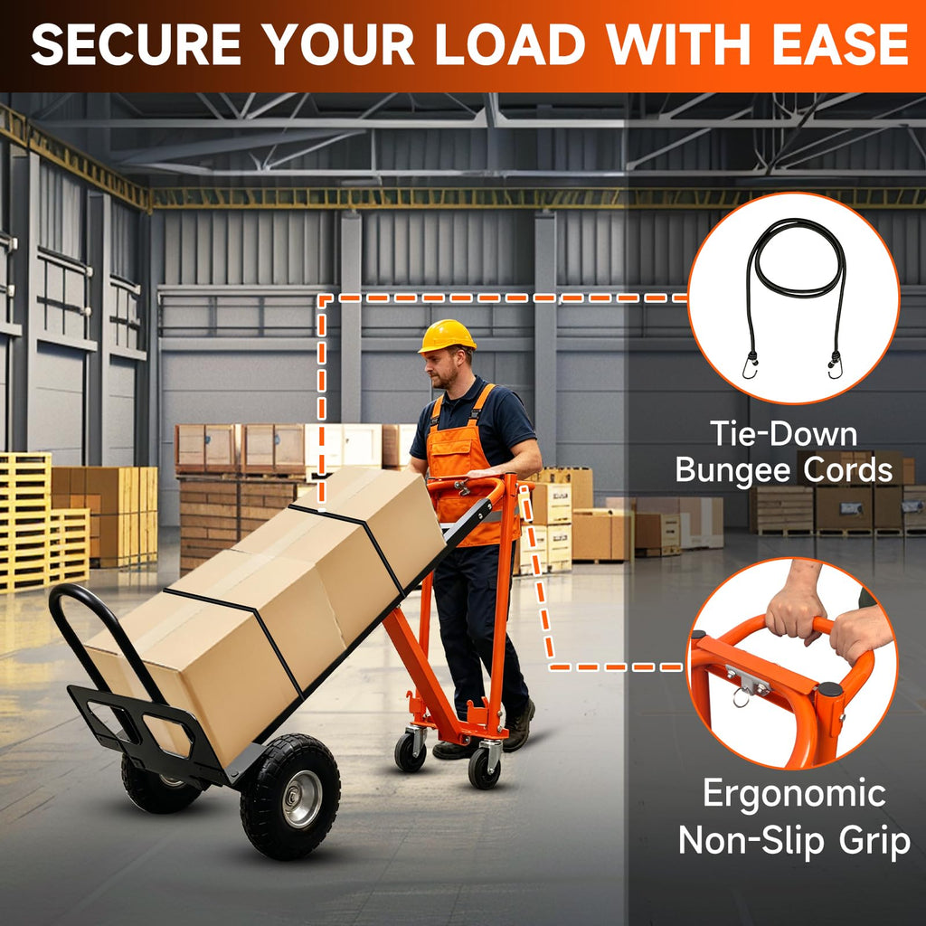 Heavy Duty Convertible Hand Truck with Wheels E30792