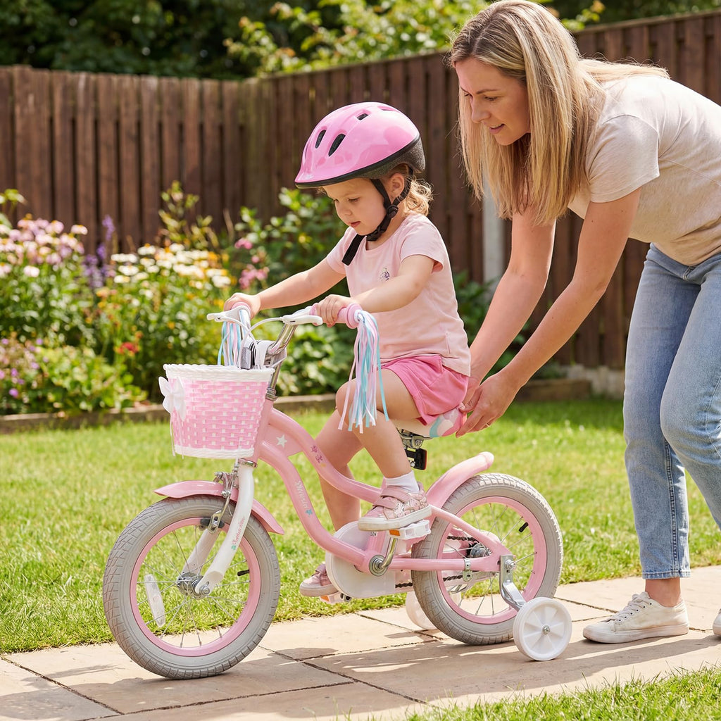 Kids Bike with Basket and Training Wheels X295646