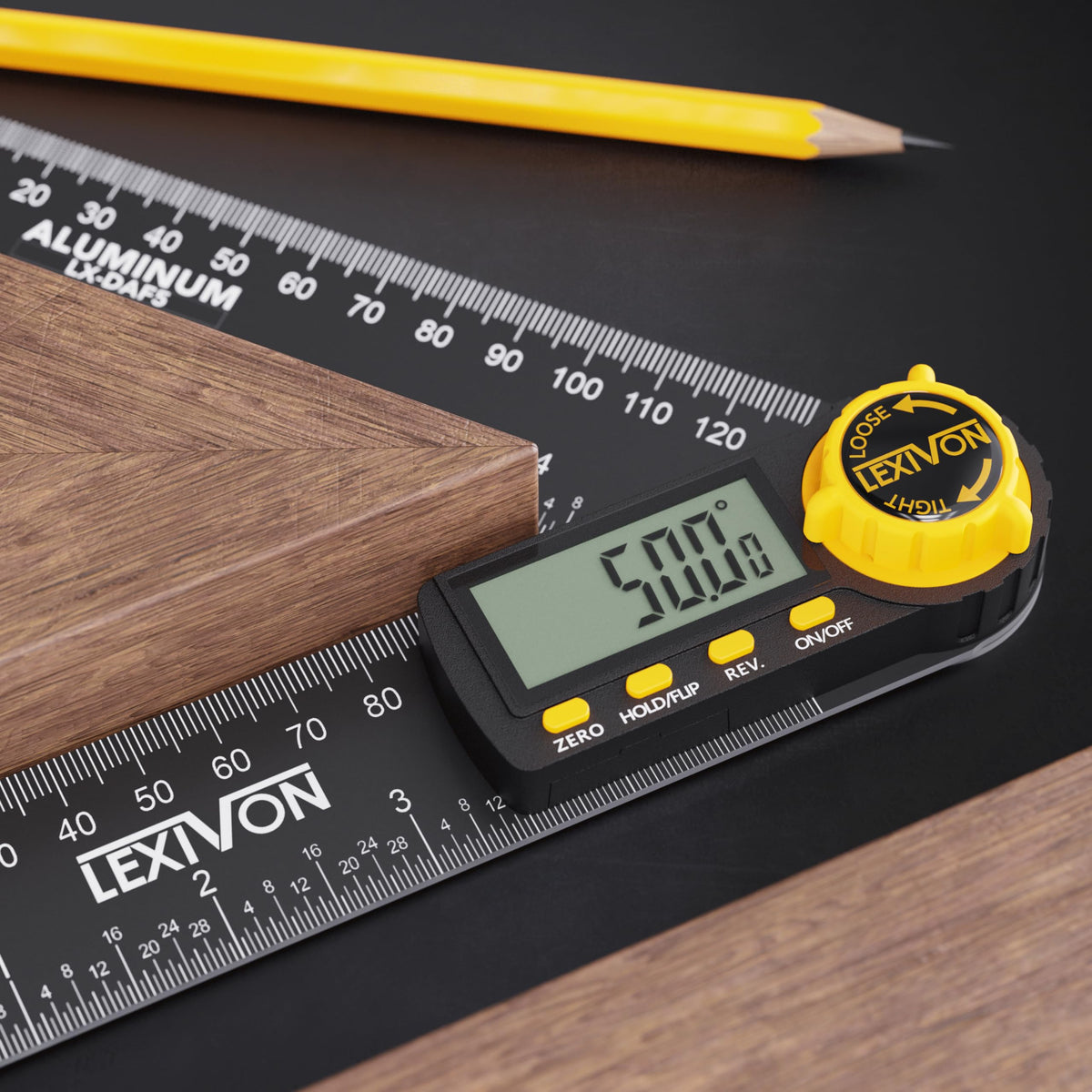 Aluminum Digital Angle Finder Gauge 10-inch 250mm Protractor S204129