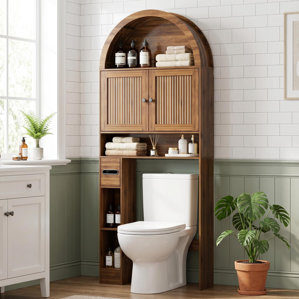 Arched Over The Toilet Storage Cabinet C194604