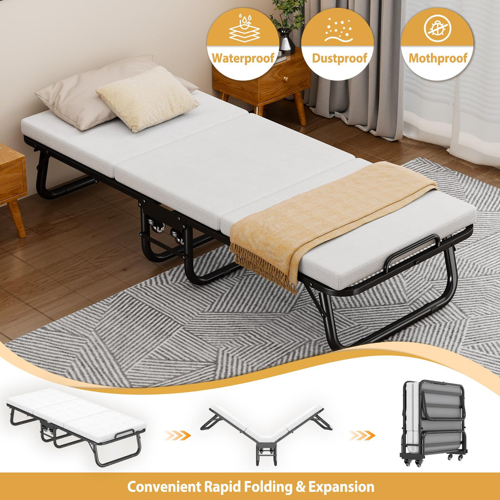 Folding Bed on Wheels Z755470