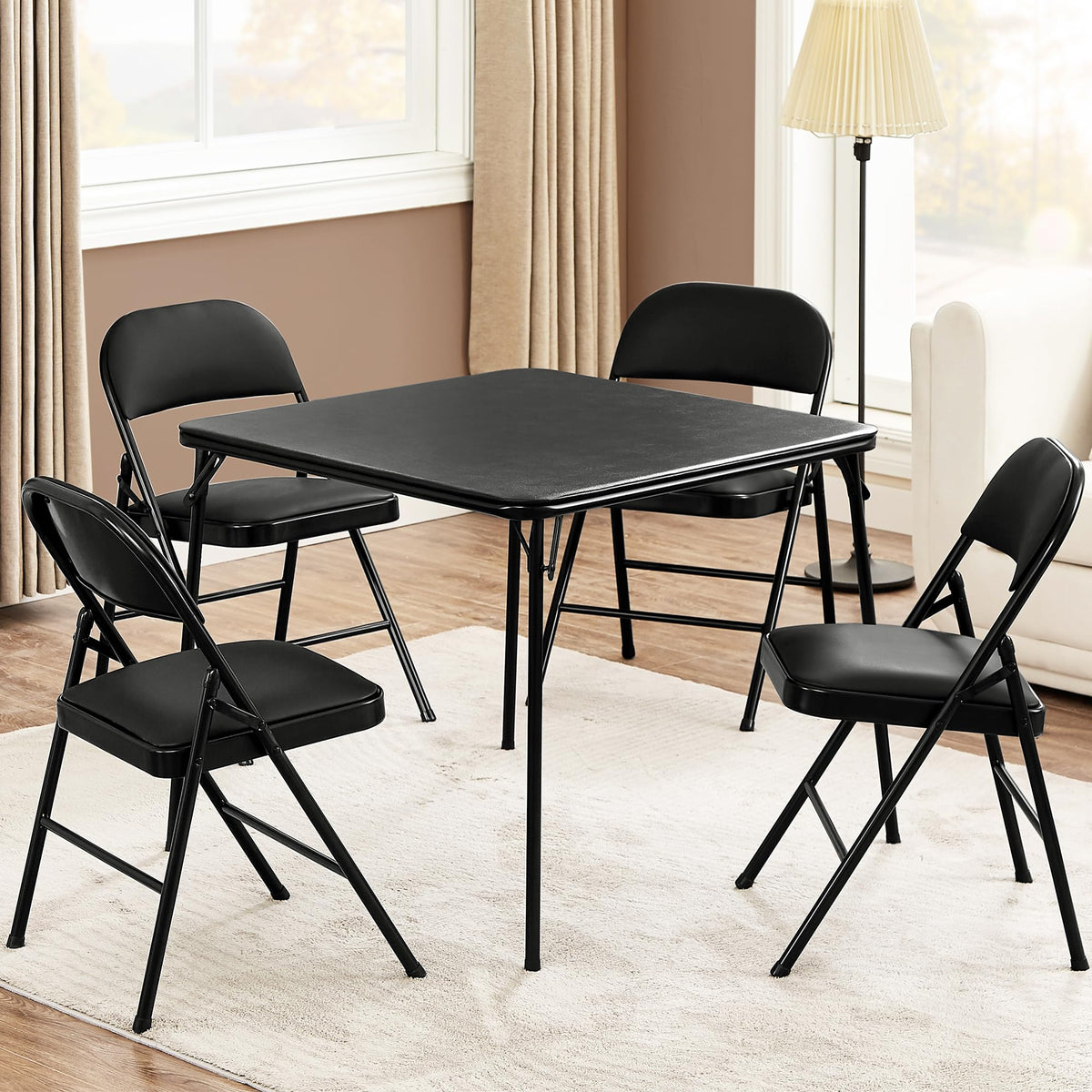 34'' Black Folding Card Table H414