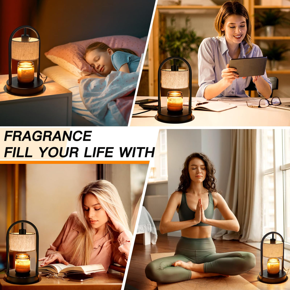 Dimmable Candle Warmer Lamp with Timer and 2 Bulbs G2287
