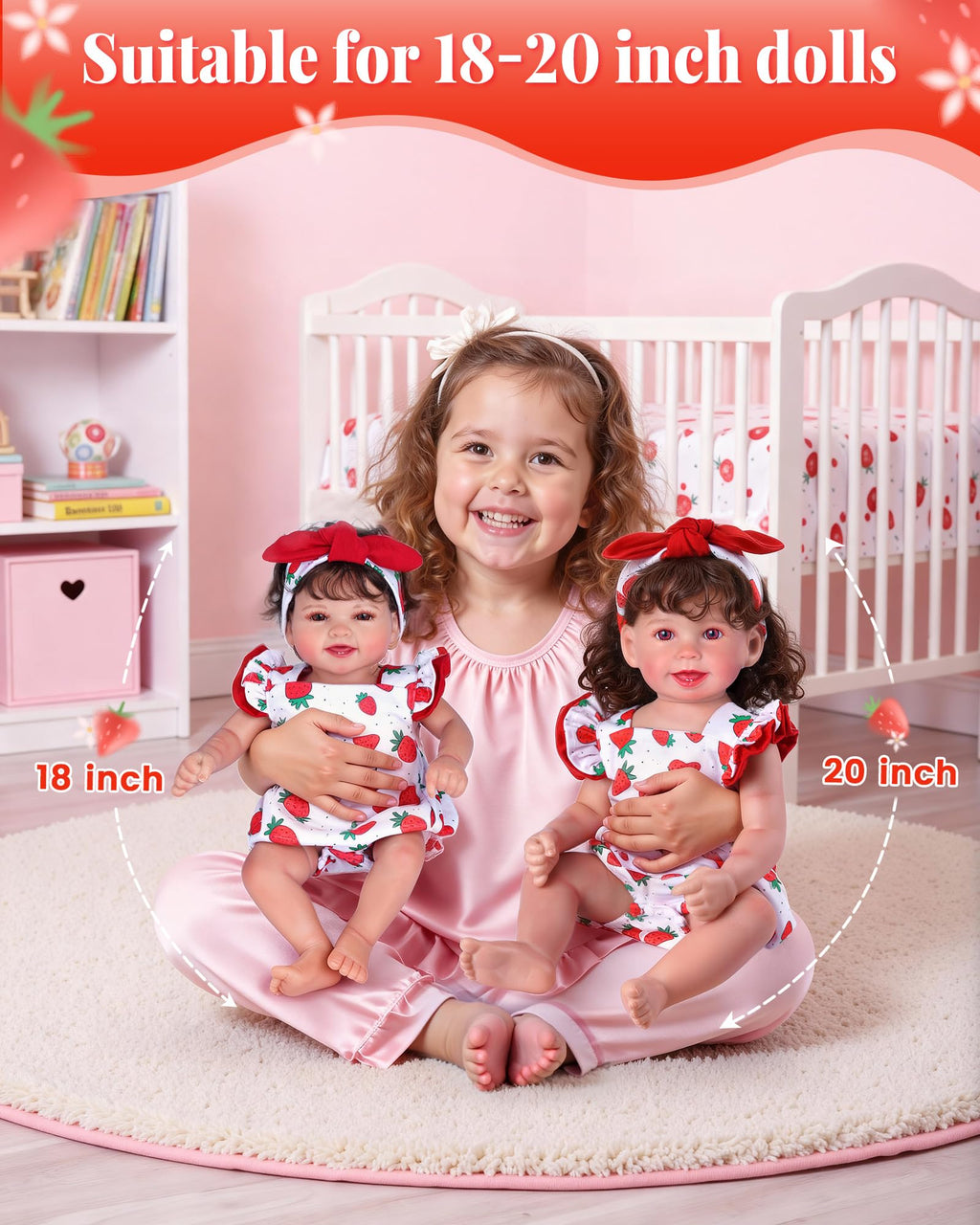 18-20 Inch Doll Clothes Strawberry Outfit X532