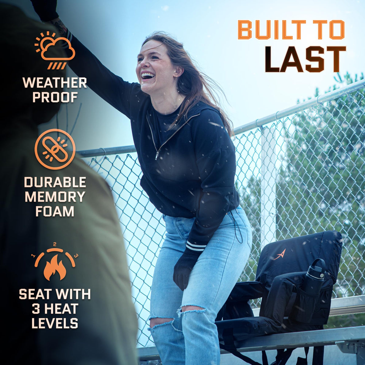 Heated Stadium Seats for Bleachers with Back Support U577396