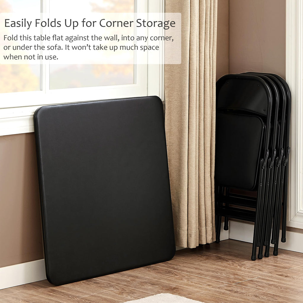 34'' Black Folding Card Table H414