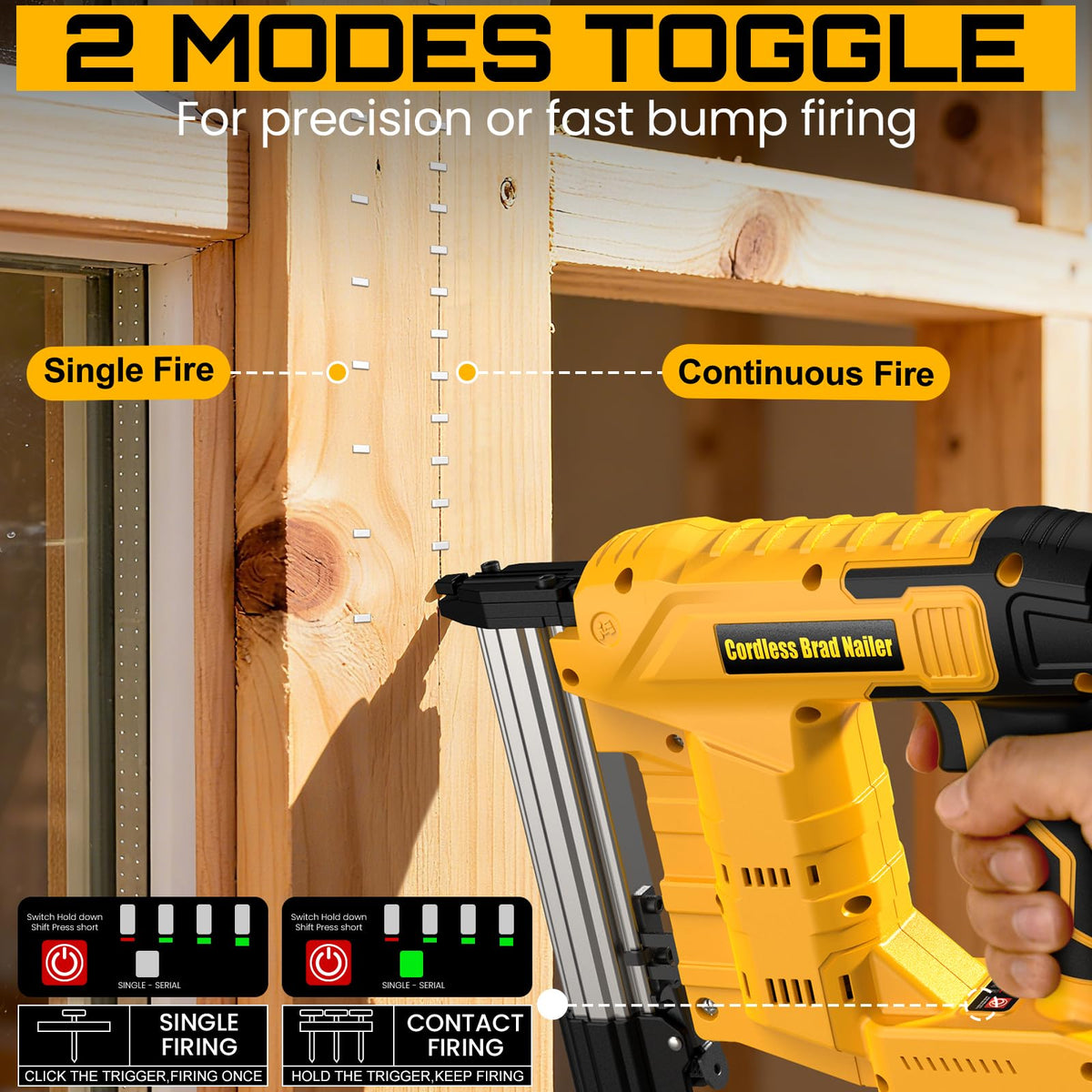 18 Gauge Cordless Brad Nailer & Staple Gun J446