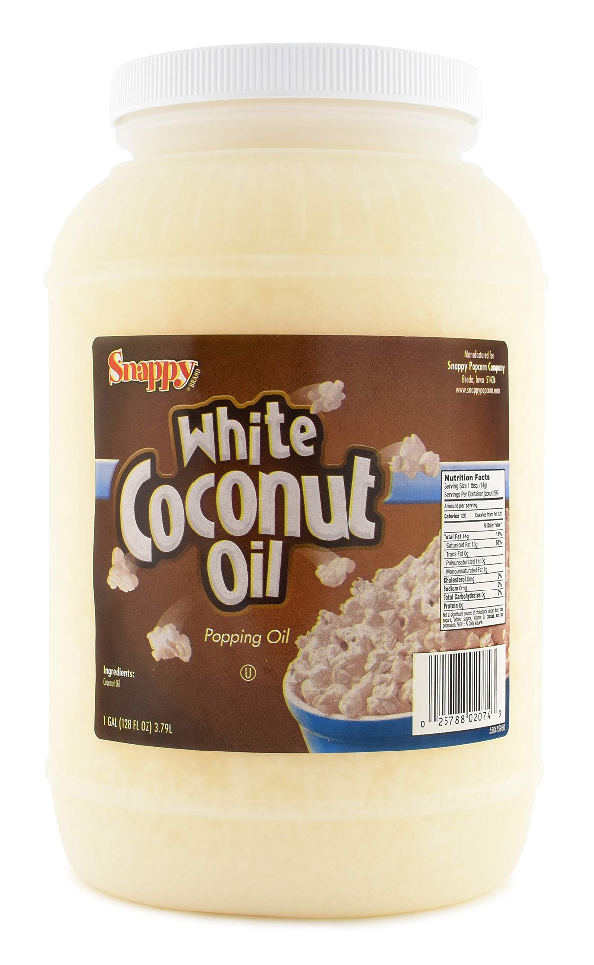 Pure White Coconut Popcorn Oil 1 Gallon U749