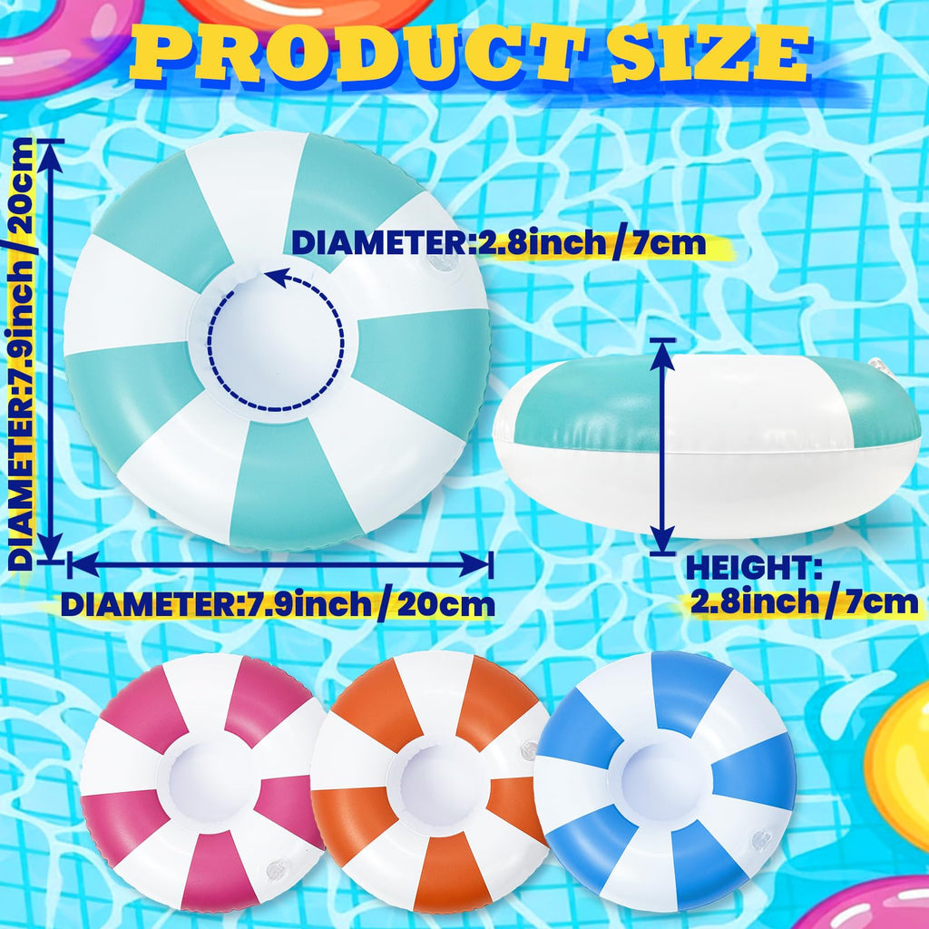 Stripe 4 Pack Inflatable Drink Holder S733682