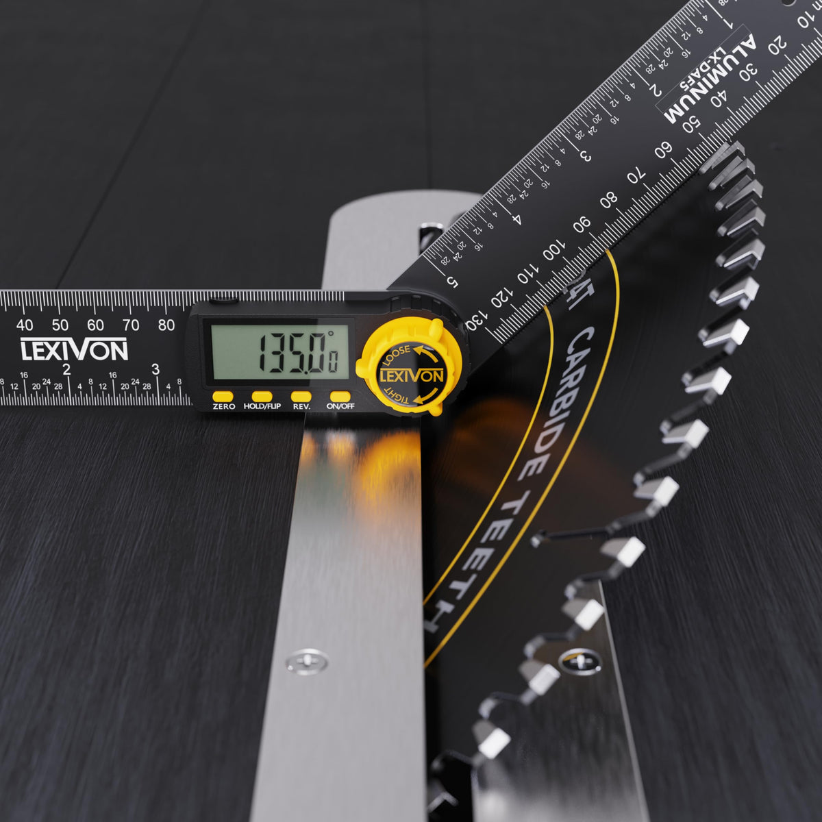 Aluminum Digital Angle Finder Gauge 10-inch 250mm Protractor S204129