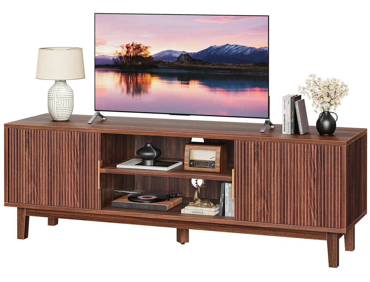 54 Inch Fluted TV Stand with Storage F53642