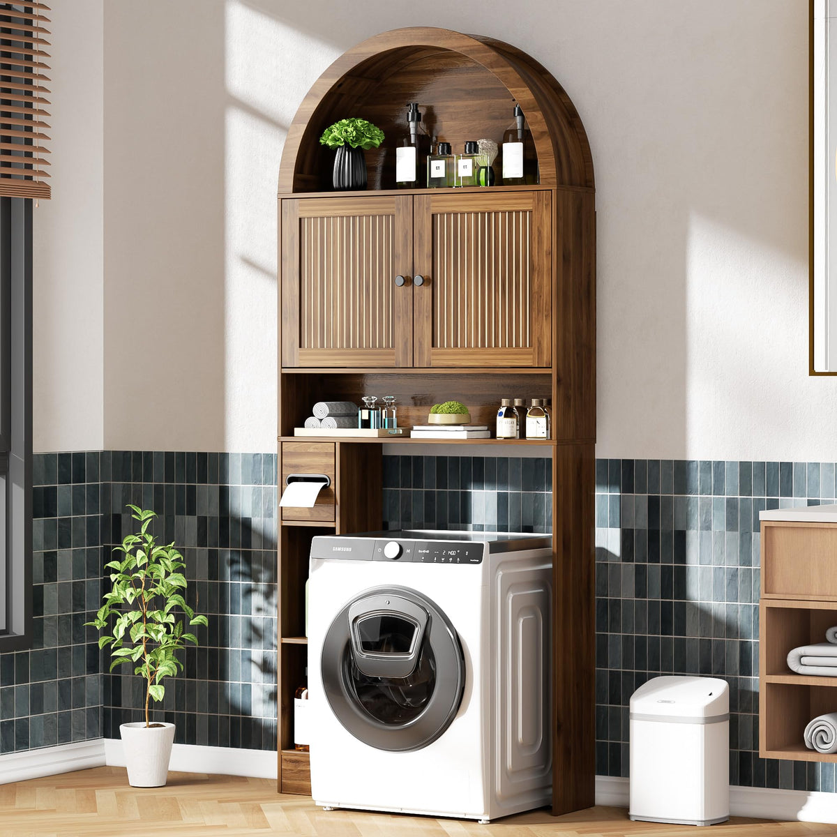 Arched Over The Toilet Storage Cabinet C194604