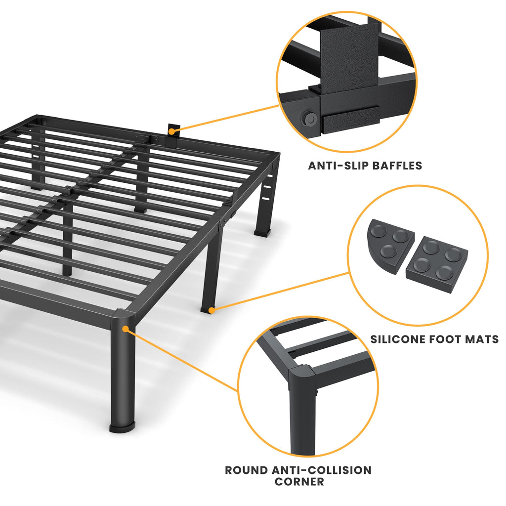 18 Inch Queen Size Metal Platform Bed Frame L7906