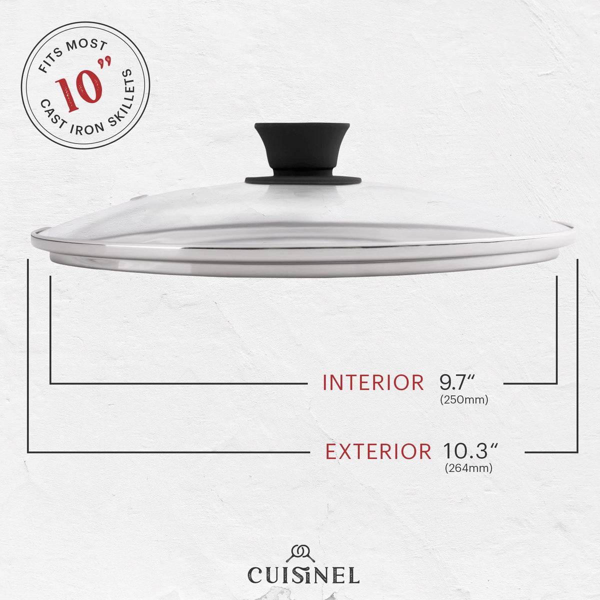 10 Inch Pre-Seasoned Cast Iron Skillet with Lid S3485