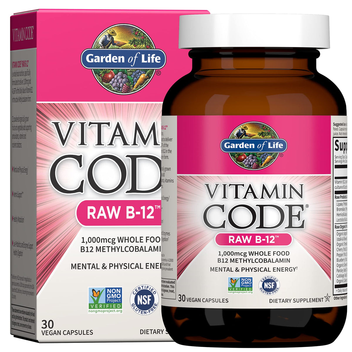 Vegan B-12 Methylcobalamin 30 Capsules H580