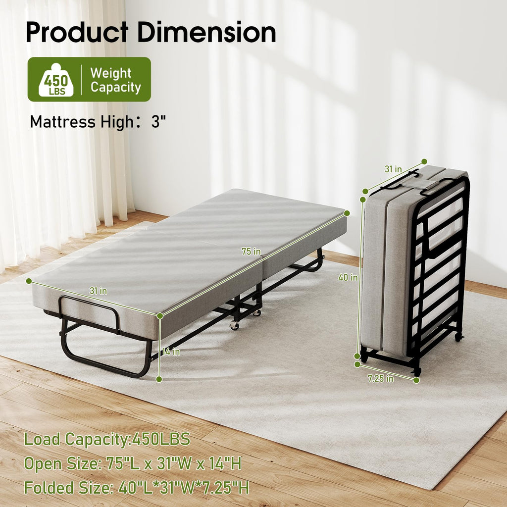 Folding Bed 75" x 31" Q949517