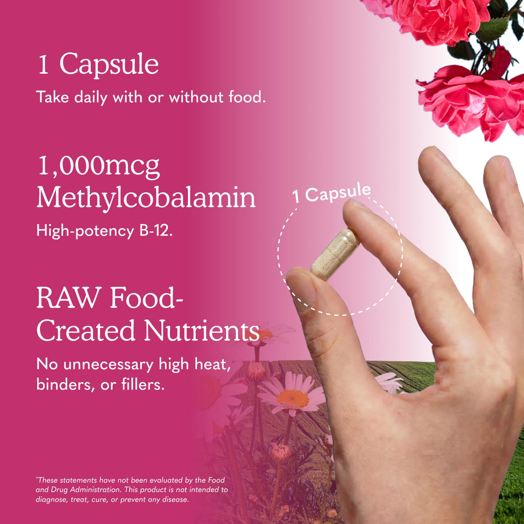 Vegan B-12 Methylcobalamin 30 Capsules H580