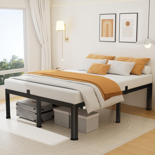 18 Inch Queen Size Metal Platform Bed Frame L7906