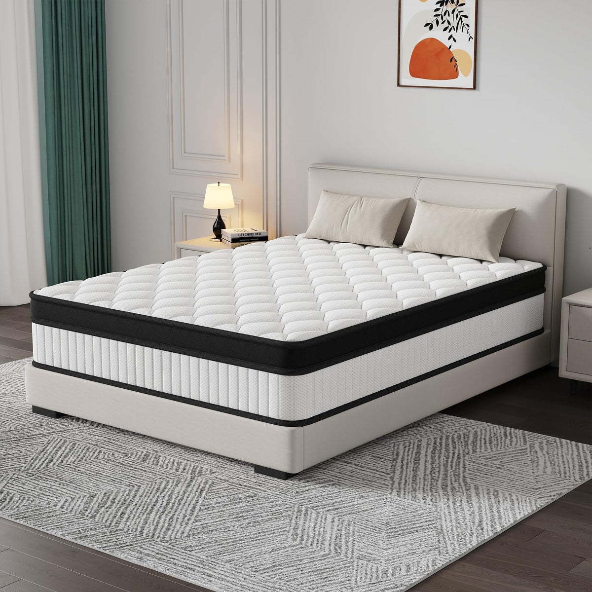 12 Inch Medium Firm Memory Foam Pocket Spring Hybrid Mattress G203