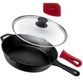 10 Inch Pre-Seasoned Cast Iron Skillet with Lid S3485