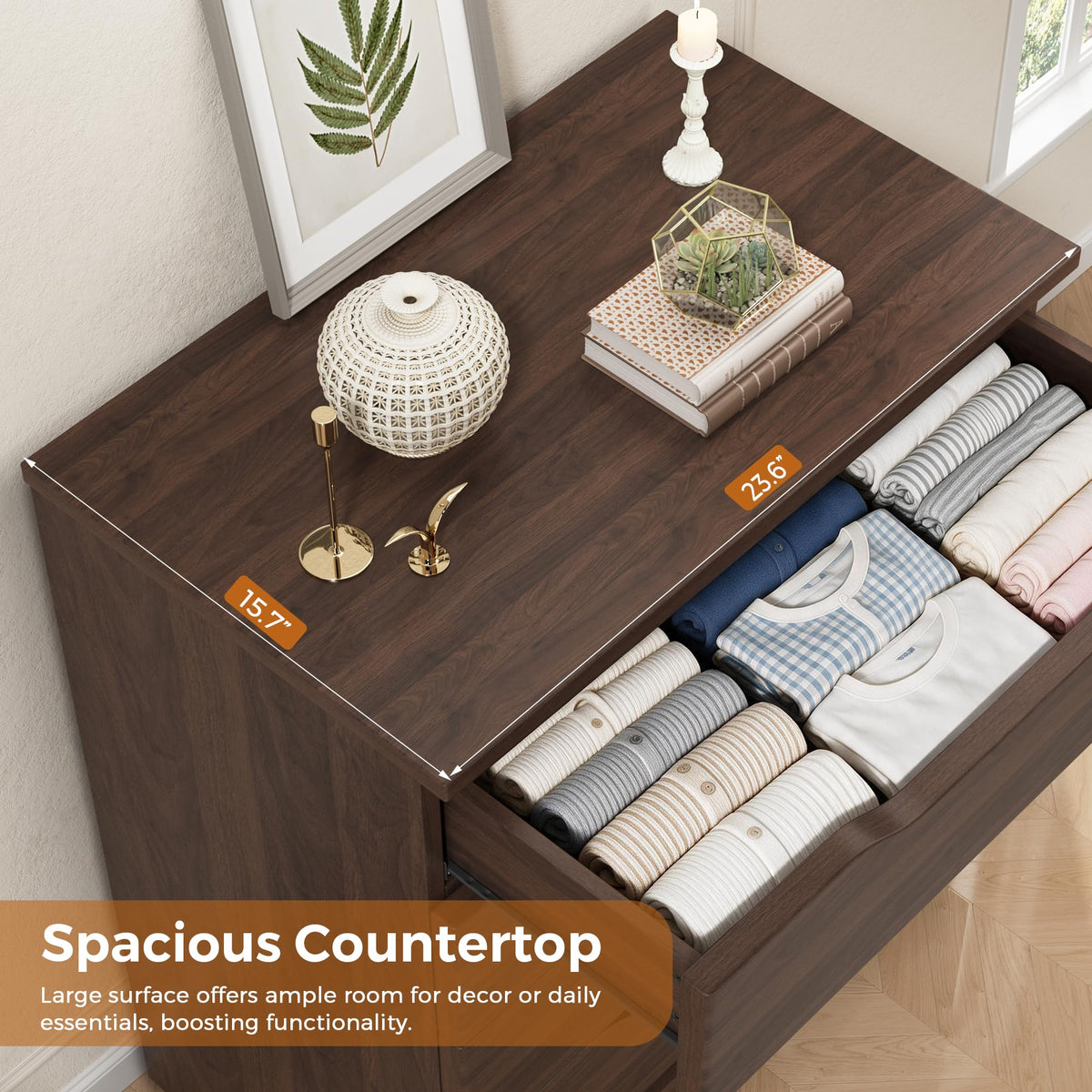 Brown 5 Drawer Dresser X96587