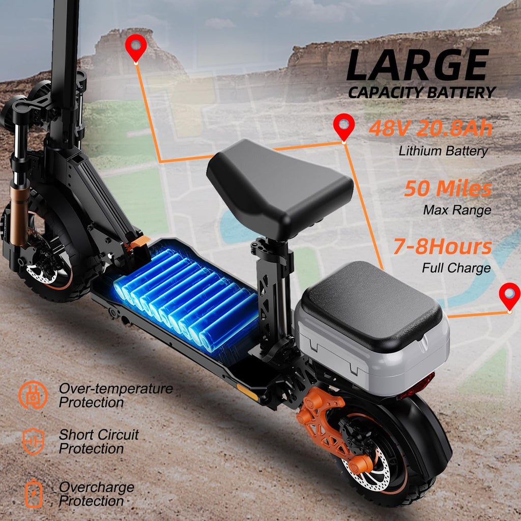 1200W Off Road Electric Scooter with Dual Suspension G157