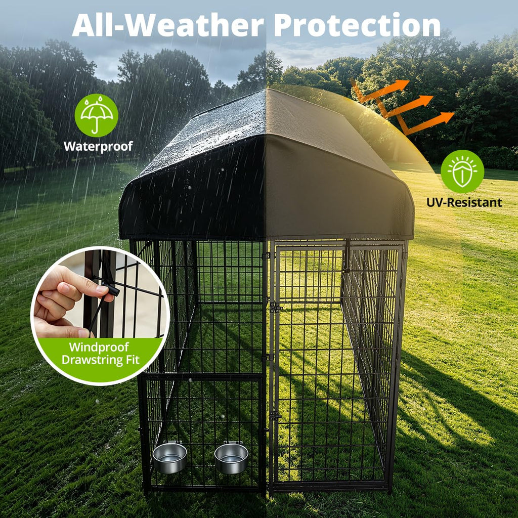 8x4x6ft Outdoor Dog Kennel with Roof Z850