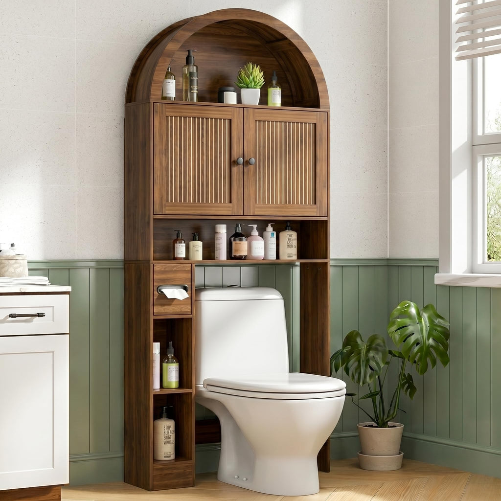 Arched Over The Toilet Storage Cabinet C194604