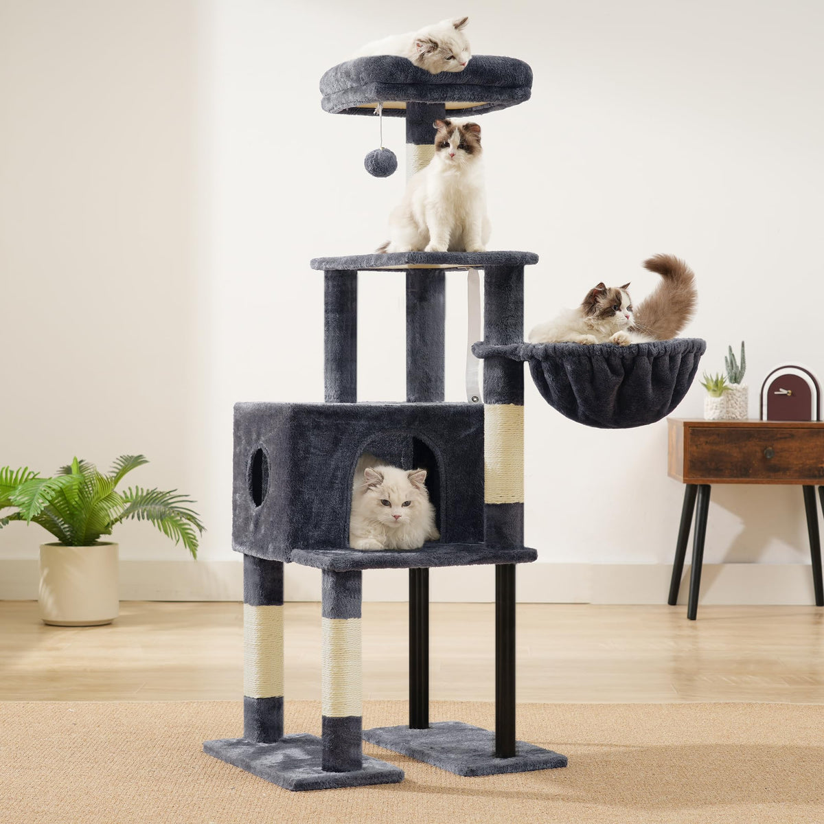 49.2 inch Cat Tree with Toy M886