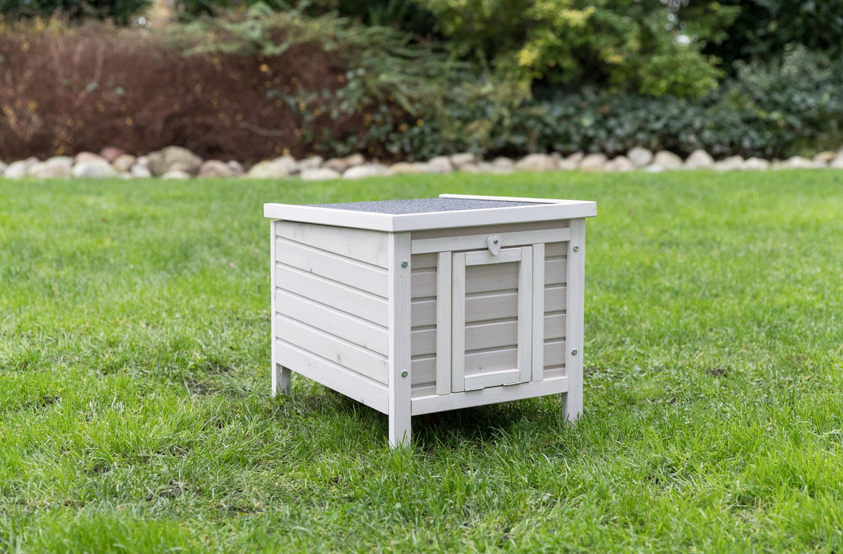 Weatherproof Cat House with Raised Floor and Asphalt Roof Z48949