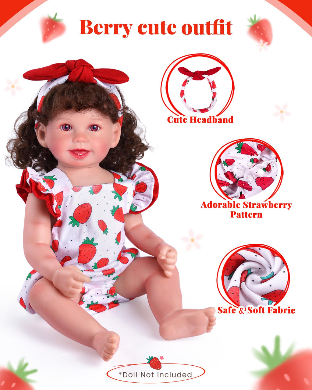 18-20 Inch Doll Clothes Strawberry Outfit X532