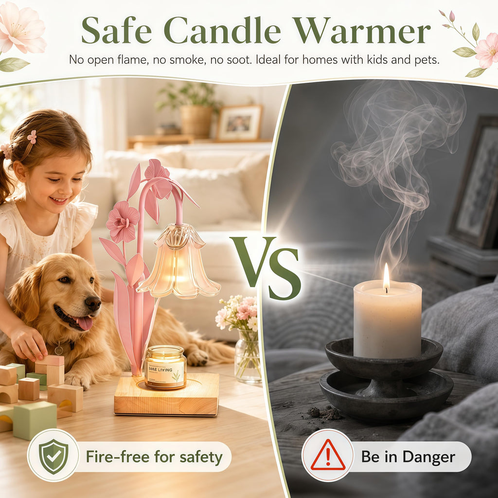 Pink Dimmable Candle Warmer Lamp with Timer L5898
