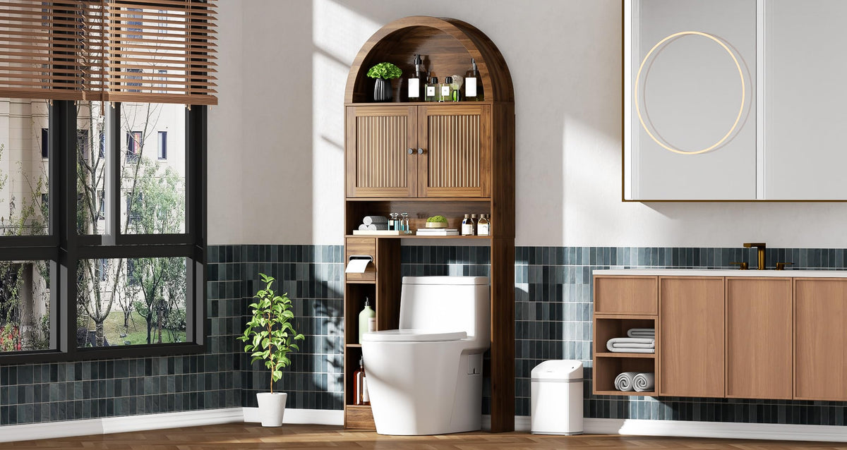 Arched Over The Toilet Storage Cabinet C194604