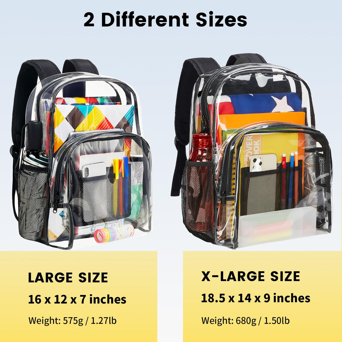 Clear Heavy Duty Black Backpack G66751
