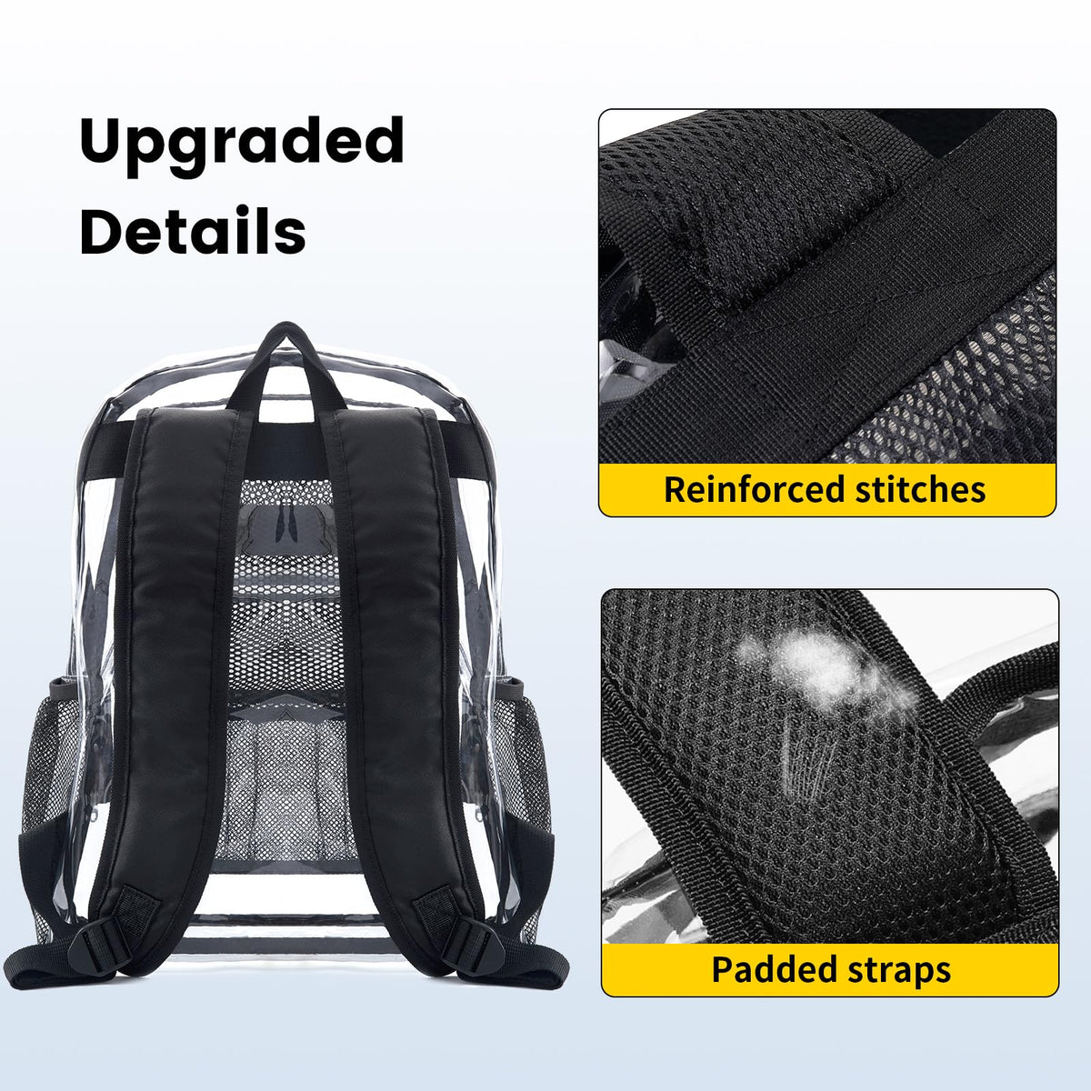 Clear Heavy Duty Black Backpack G66751