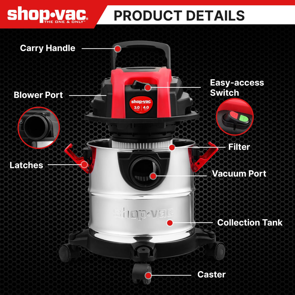 3 Gallon Wet/Dry Vacuum with Blower V444970