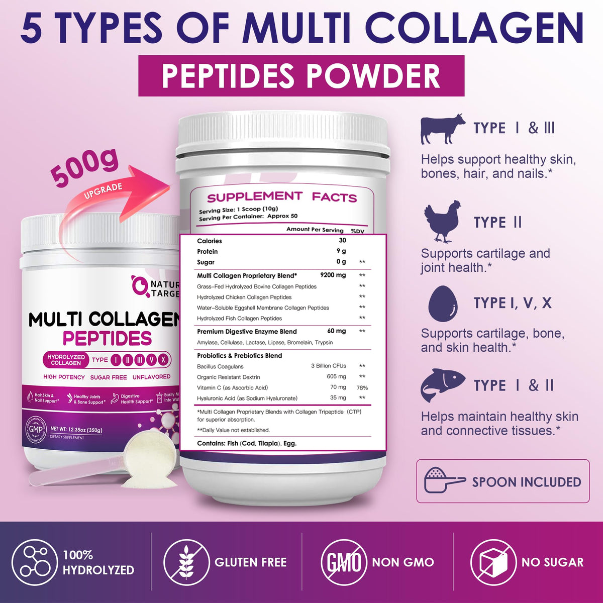 Multi Collagen Peptides Powder R629