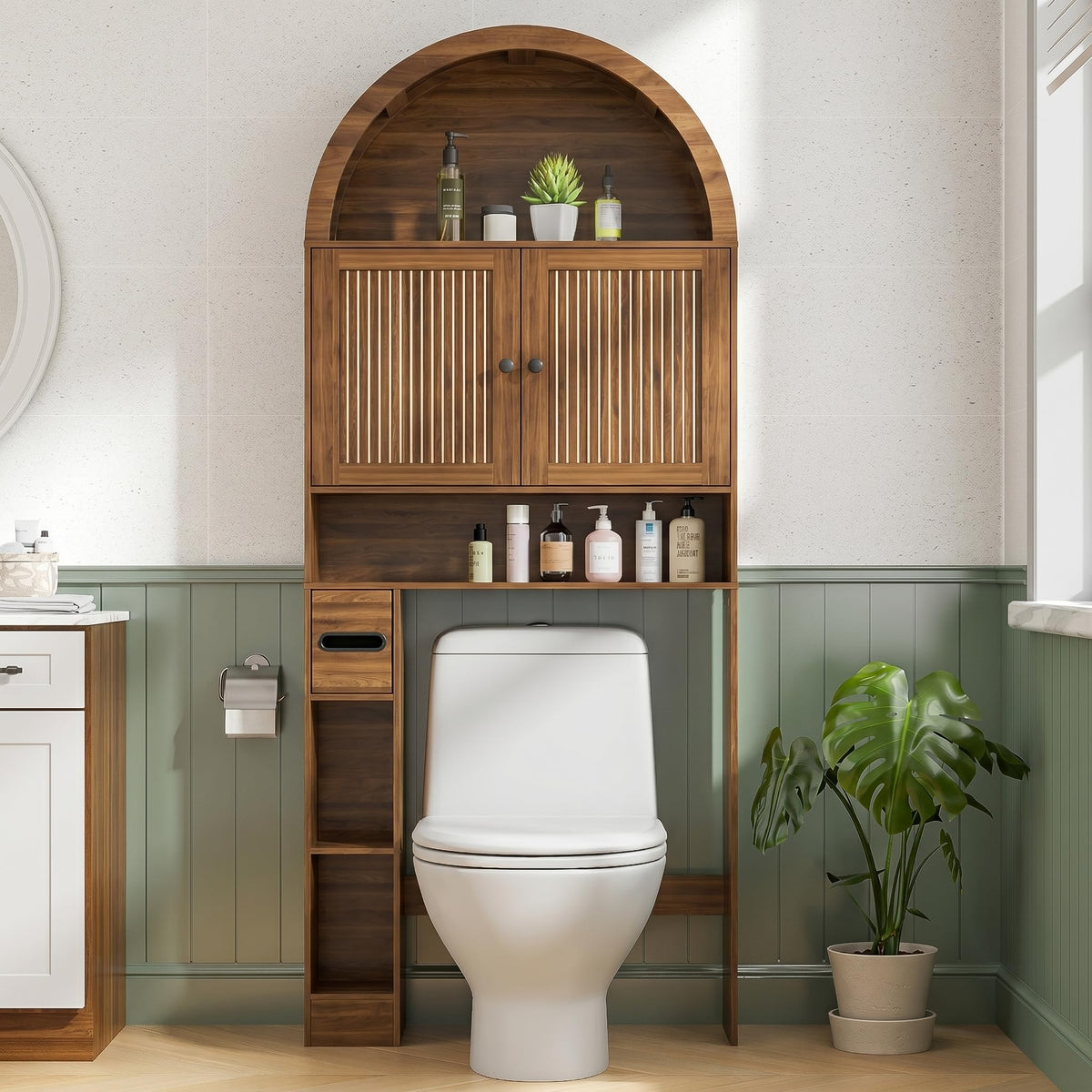 Arched Over The Toilet Storage Cabinet C194604