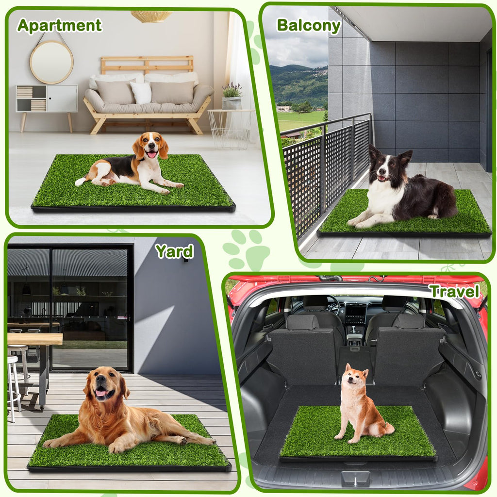 23''X17'' Artificial Turf Dog Grass Pad with Tray X7382