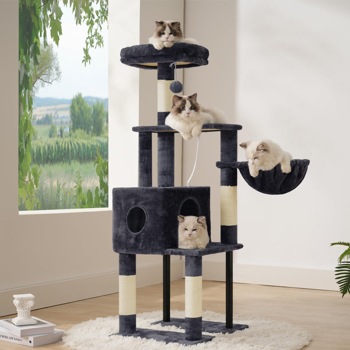 49.2 inch Cat Tree with Toy M886