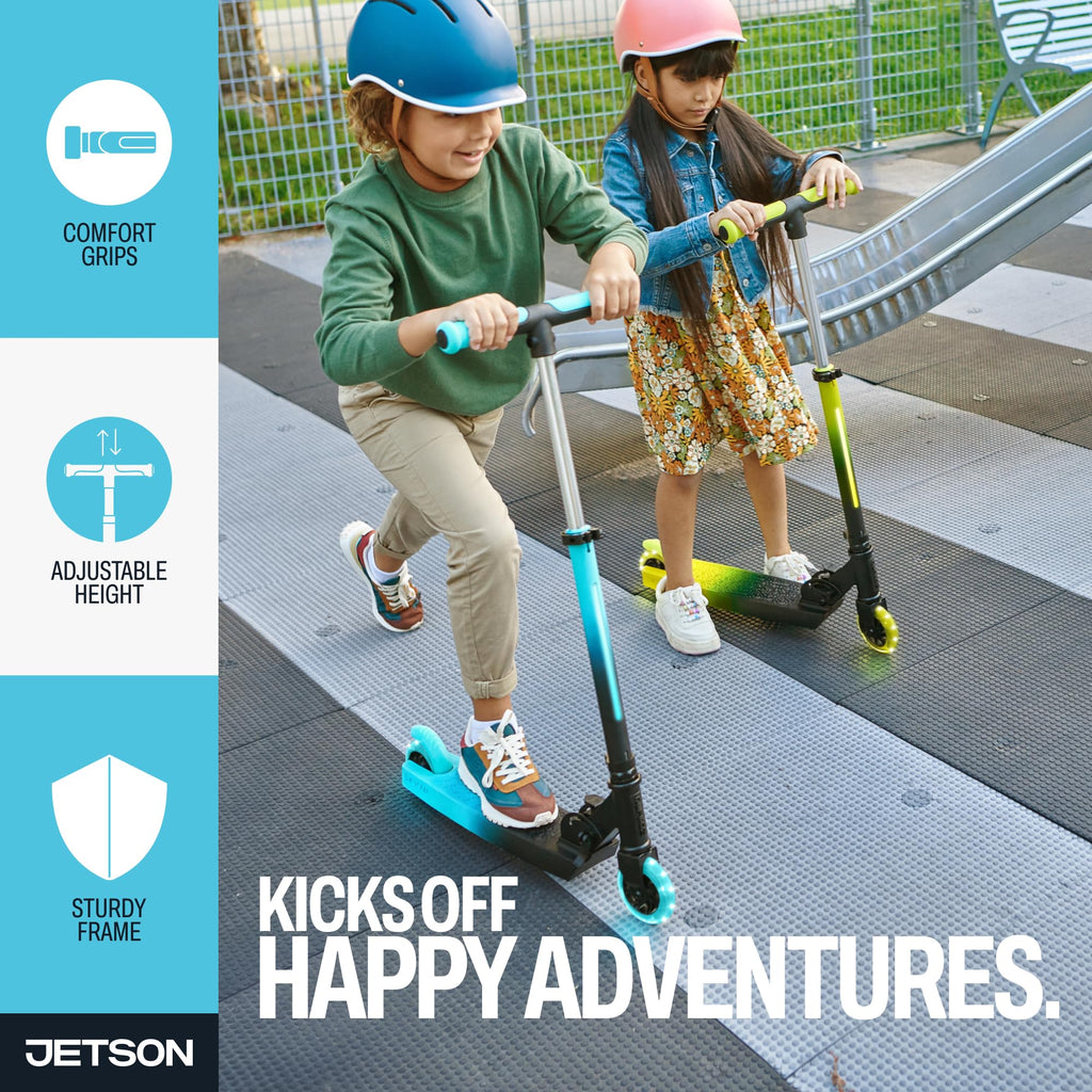 2-Wheel Light-Up Folding Kick Scooter with Adjustable Handlebar P186