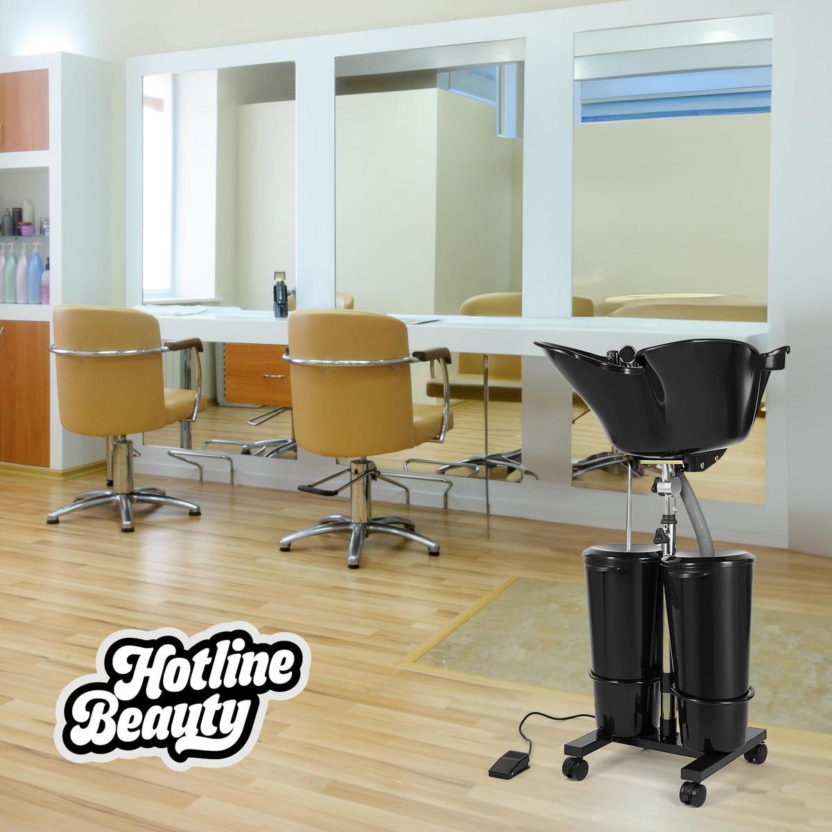 Portable Hair Washing Sink with Pump and Foot Pedal O387165