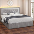Twin LED Bed Frame with Adjustable Headboard V4447